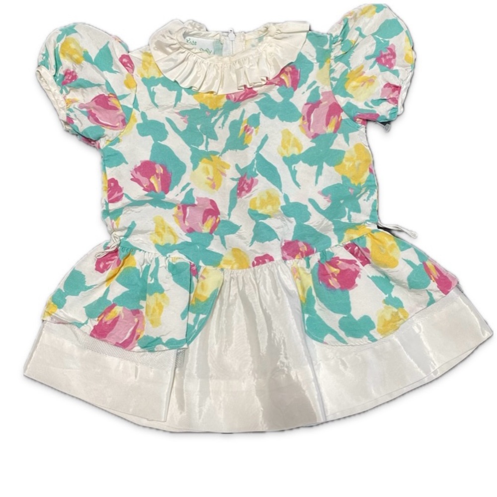 Floral Kids Blouse - Pink, Yellow, Green